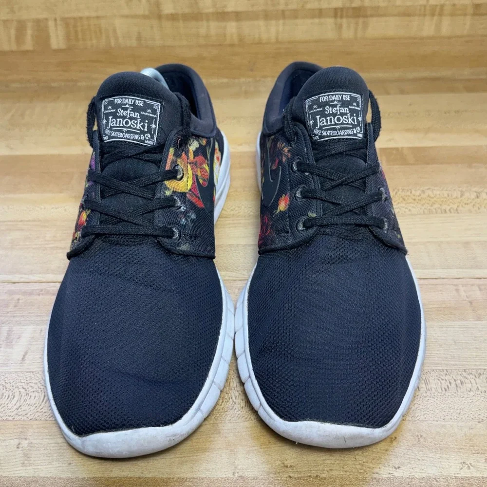 Nike SB Stefan Janoski Max Black Floral Skate Shoes 631303-029 Mens 9